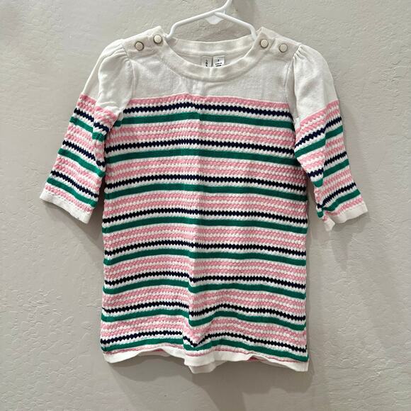 Janie and Jack Stripe Knit Short Sleeve Shirt - Picture 1 of 7